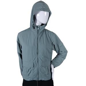 Stussy International windbreaker jacket gray hoodie size medium